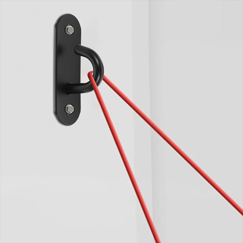 2pcs Wall-Mounted Exercise Anchor Hangers Black Hooks Ceiling Hook Hooks