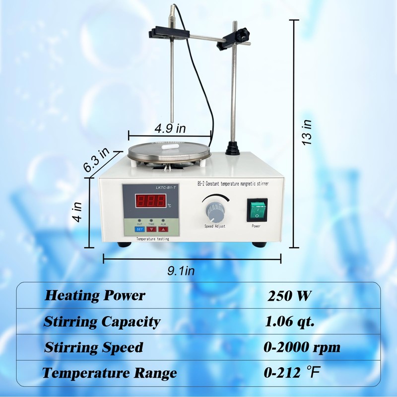 Dauchlime 85-2 Magnetic Stirrer, Hot Plate Mixer with Magnetic Stir