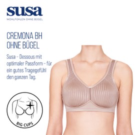 SUSA Women's Entlastungs-BH Ohne Bügel Cremona 7761 Comfort Plus Wireless Bra, Brown (Nude 249), 38D