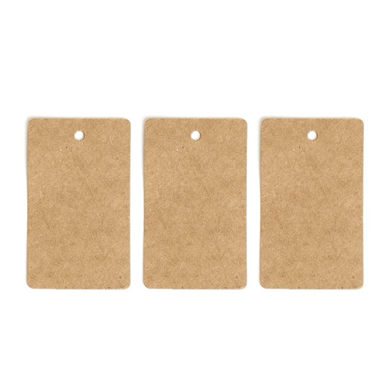 Box.it.pack.it Kraft Paper Gift Tags, Brown, Rectangular 5x3 cm, 100