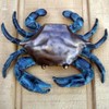 Blue Crab Door Knocker Solid Antiqued Brass Nautical Decor by TreasureGurus, LLC