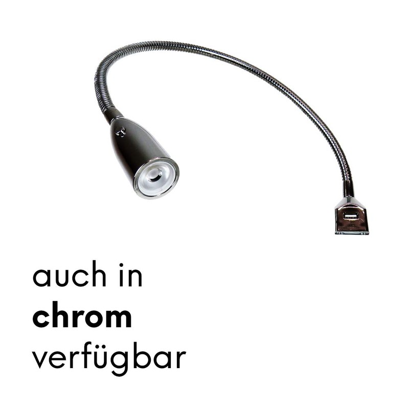 Flexible LED Bed Light / LED Reading Light with Integrated