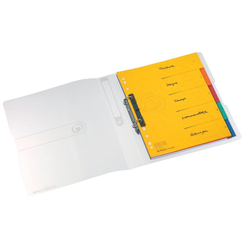 Herlitz 11205713 Ring Binder A4, Polypropylene, 2-Ring Combination Mechanism, 2.7