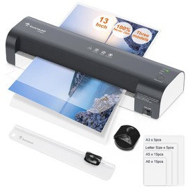 Bonsaii Laminator, 13 Inch 4-in-1 Thermal Laminator Machine with Never Jam Technology. Safe and Reliable Laminator with 40 Laminting Sheets for Home, Office, and Classroom Organization Supplies
