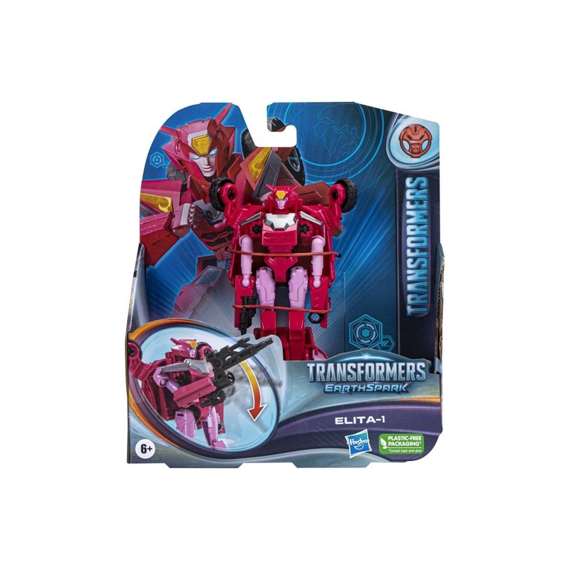 Transformers EarthSpark Warrior Class Elita-1 Action Figure, 5-Inch, Robot Toys,
