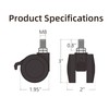 4-Pack 2" Locking Swivel Casters with M8 Threaded Stem (8x15mm),