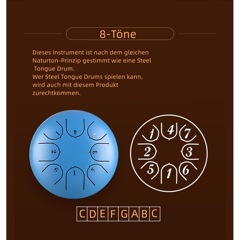 Rain Drum for Outdoor Garden, Natural Chakra Drum for Outdoor