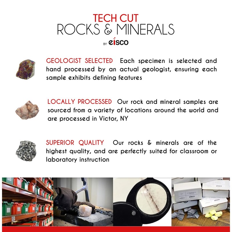 EISCO 6PK Raw Calcite, Mineral Specimens - Approx. 1" -