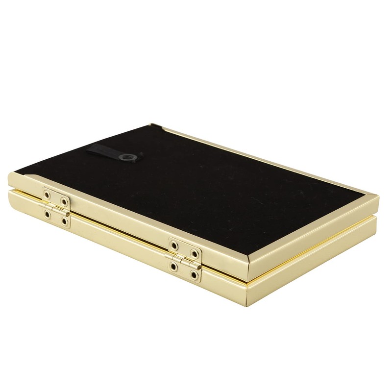 YiPinYin 5x7'' Hinged Double Simply Gold Metal Picture Frames, Elegant
