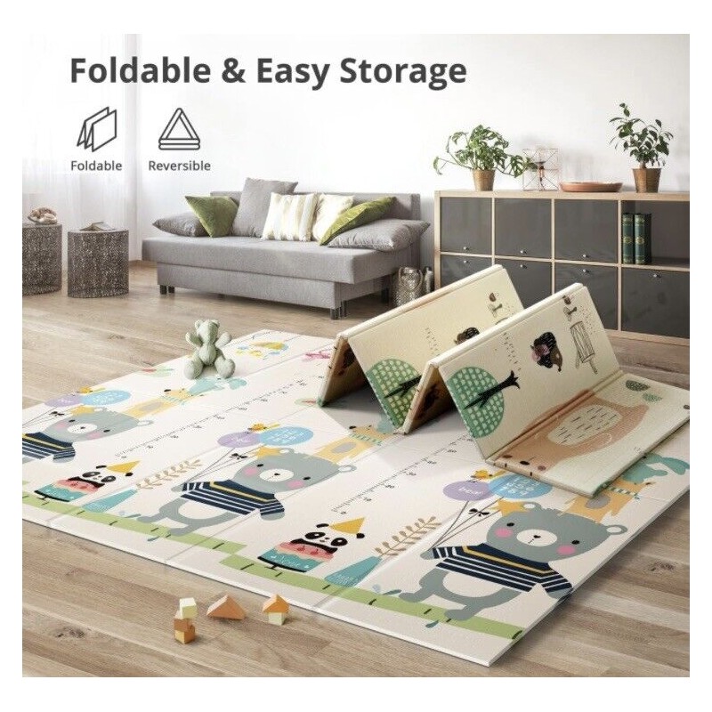 UANLAUO Foldable Baby Play Mat, Extra Large Waterproof Activity Playmats