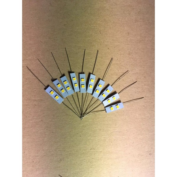 (15) WARM WHITE 8v-LED AXIAL WIRED LAMPS -- VU METER