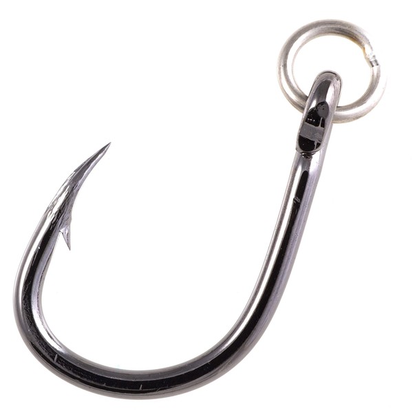 Owner's Gorilla Black Chrome Ringed Hook (Size 5/0, 4 -Pack)