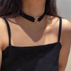 CharmBurst Black Choker Necklace Women, Choker Black Costume Jewellery Women's