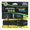 ROK straps ROK00332 Commuter Stretch Strap, Black, Reflective, Pack of