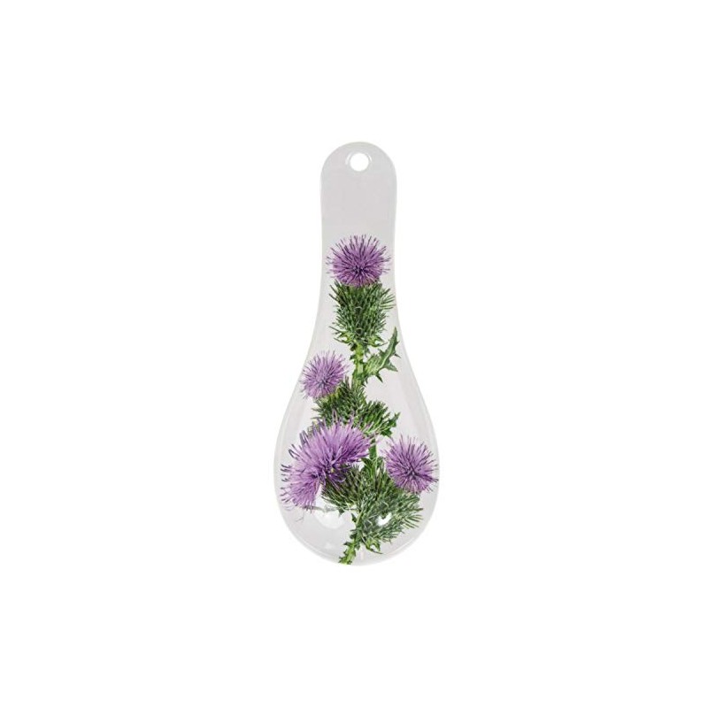Thistle Flowers Floral Design Kitchen Utensil Resting Cooking Spoon Rest