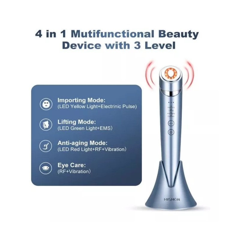 Mismon Radiofrecuencia Facial + Galvanica + Microcorriente Ems+ Led