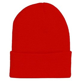 Solid Winter Long Beanie (Comes in Many Cardinal Red