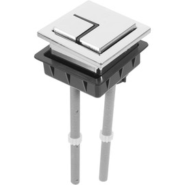 OSALADI Botón Pulsador del Inodoro Doble Control en Abs Color Plata Superficie Lisa y Diseño Moderno para Tanque de Baño Minimalista