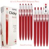 ZOFAX Clicky 50 x 0.7mm RED Retractable Fine Ballpoint Pens