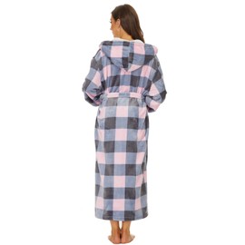 ccko Plush Robes For Women, Fleece Fuzzy Womens Robe,Soft Warm Women's Bathrobe with Hood for Bath Spa Shower House