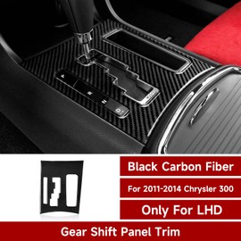 BRMYL Car Gear Shift Panel Decals for 2011-2014 Chrysler 300 / 300C / 300S / Limited/Base Accessories Carbon Fiber Interior Stickers