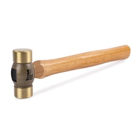 Titan 63420 20oz Double-Face Brass Hammer with Hickory Handle