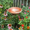 Prime Retreat Hammered Copper Bird Bath with Stake and Solar