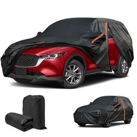 Custom Fit Waterproof Car Cover for Mazda CX-5 2013-2025, Outdoor Car Cover All Weather Protection Sun UV Snow Hail, SUV Car Covers with Door Zipper/Reflective Strip, Indoor/Outdoor SUV Car Covers