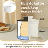 Acrux7 2 Pack Ceramic Butter Crock with Lid for Countertop,