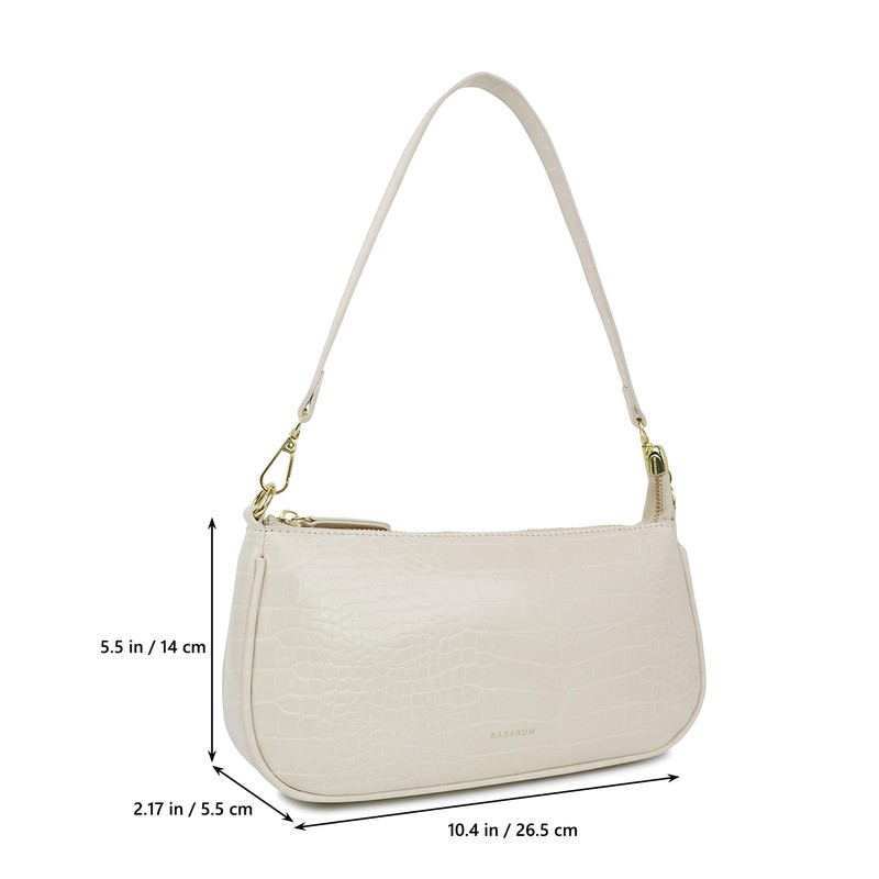 Barabum Retro Classic Clutch Shoulder Tote HandBag with Zipper Closure