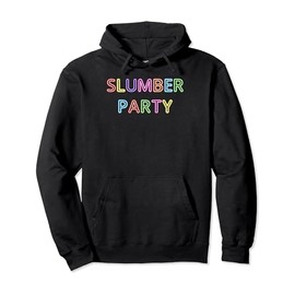 Slumber Party supplies for girls. Contemporary neon sign Pullover Hoodie