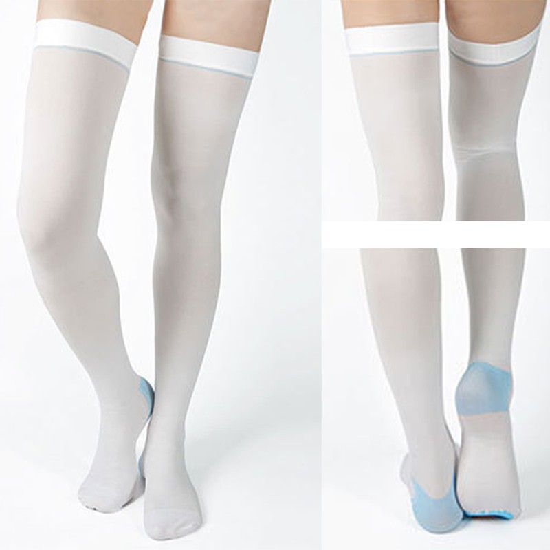 Thigh Length Compression Stockings Prevent Varicose Veins Leg Fatigue Swelling