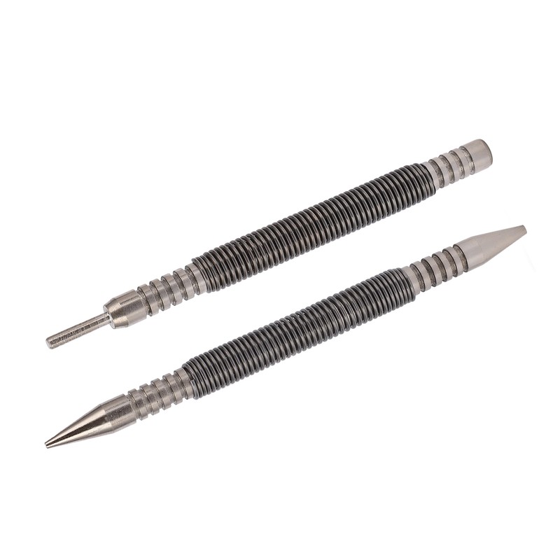 2pcs Hinge Pin Punch Set Spring Loaded Design Carbon Steel