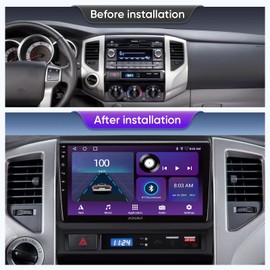 for Toyota Tacoma Radio Upgrade 2005-2015, QLED Touch Screen Car Stereo 9 inch Android 13 Head Unit Replacement with Wireless CarPlay Andriod Auto GPS Navigation 5G WiFi Build in 48EQ FM Radio(2+64G)
