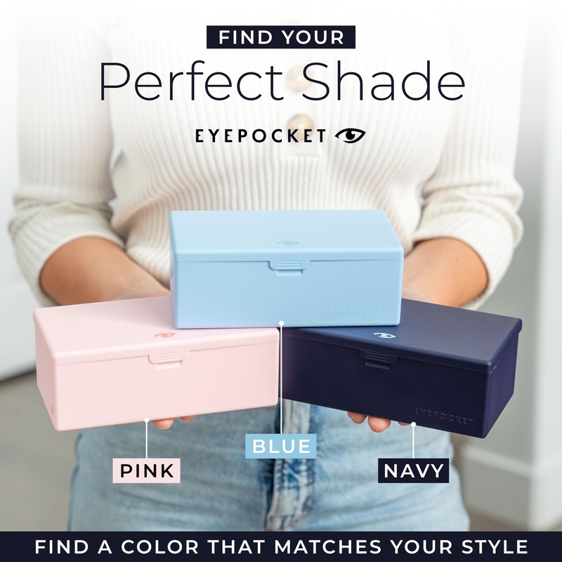 EYEPOCKET Daily Contact Lens Case Navy