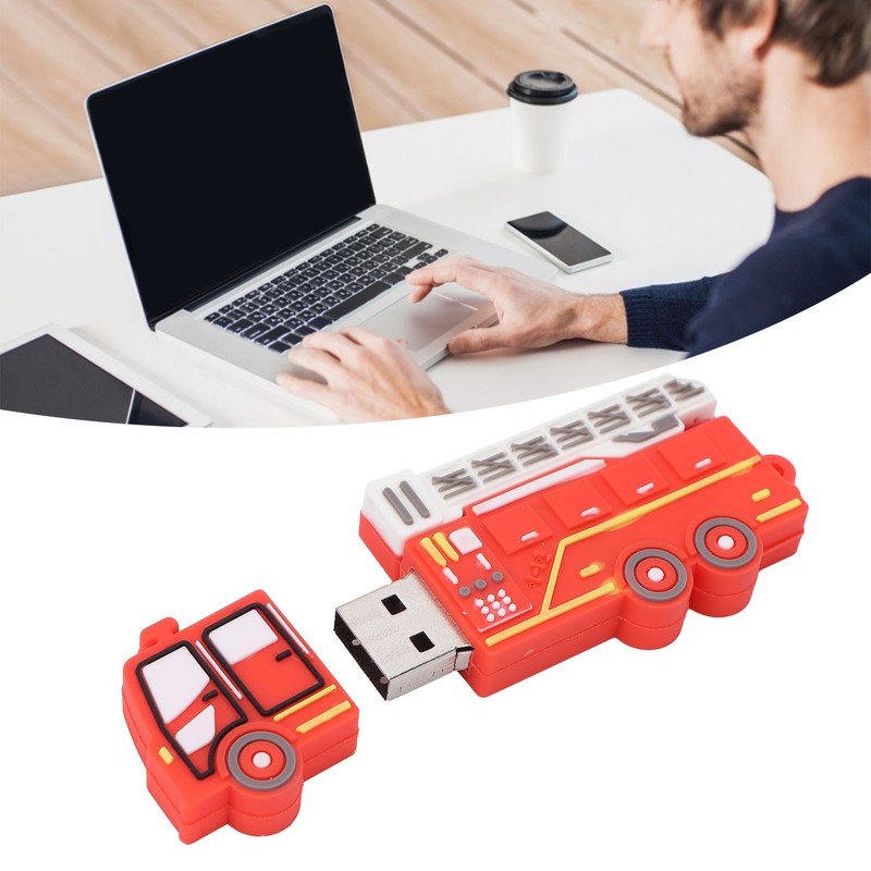 Flash Drive Cute Cartoon Car Compatible Storage Optional USB Thumb