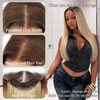 Ombre Flaxen Synthetic Lace Front Wig 13x4 Layered Hairstyle Glueless