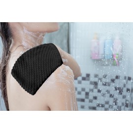 COTTON CRAFT Bath Mitt - Exfoliating Glove - Set of 6 Euro Spa Waffle Weave Towel Mitts - 100% Cotton Body Shower Glove Washcloth with Hanging Loop - Sensitive Skin Friendly - Large 5.5x10 - Grey