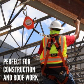 Malta Dynamics Warthog Comfort MAXX - Safety Harness for Construction – Fall Protection Equipment with Removable Belt and Lumbar Support, Side D-Rings, and Padding, OSHA & ANSI Compliant (XXL)