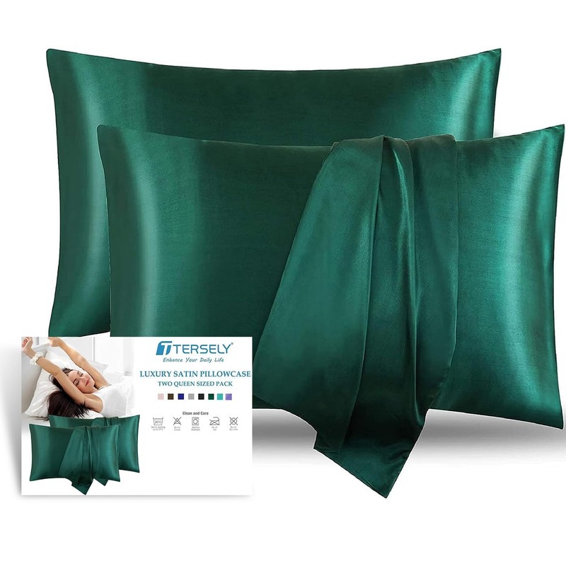 Satin Pillowcase, T Tersely 2 Pack 20"x 30" Silk Satin