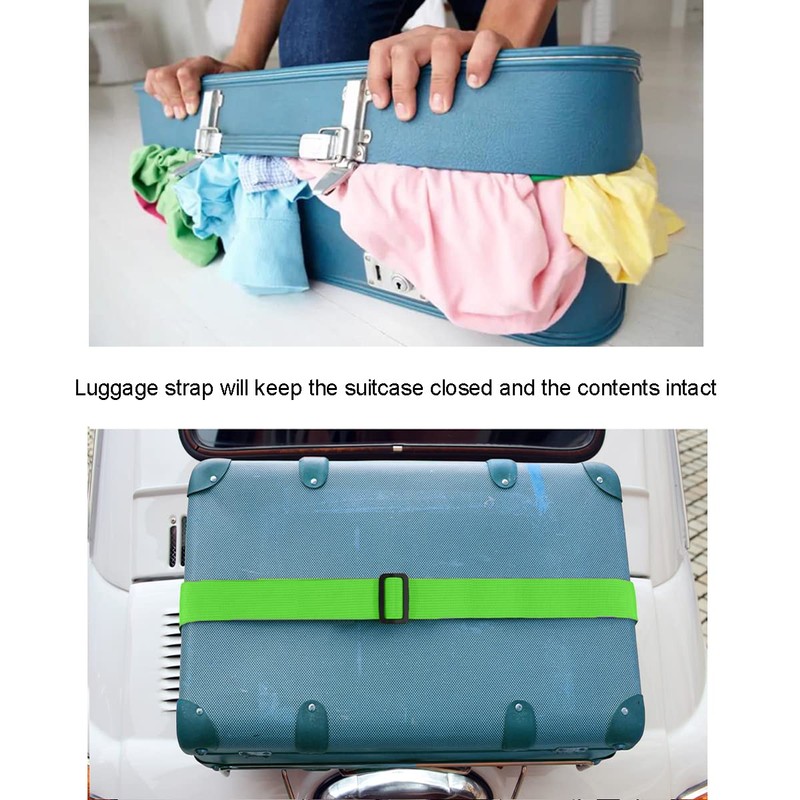 Newthinking Luggage Straps for Suitcase 4 Pack, Heavy Duty Adjustable