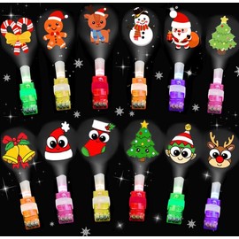 owlfun Glow Sticks Children's Party Gadgets Pack of 12 LED Finger Lamp Light Stick Children Christmas Gifts Small Items for Children