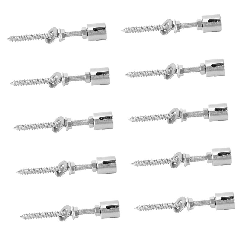 10Pcs Cross Cable Clamps 316 Stainless Steel Corrosion Resistant Cross