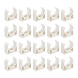 20Pcs 20mm PVC Pipe Clips, Hose Clamps for Plumbing/Central Heating/Garden Irrigation, PEX Tube Hanger