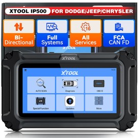 XTOOL IP500 for Jeep OBD2 Scanner, Full Systems Bi-Directional Scan Tool for Jeep/Dodge/Chrysler, with FCA AutoAuth, OBD2 Scanner Tool with All Reset -(Injector/EPB/ABS/BMS),CANFD,Lifetime Update