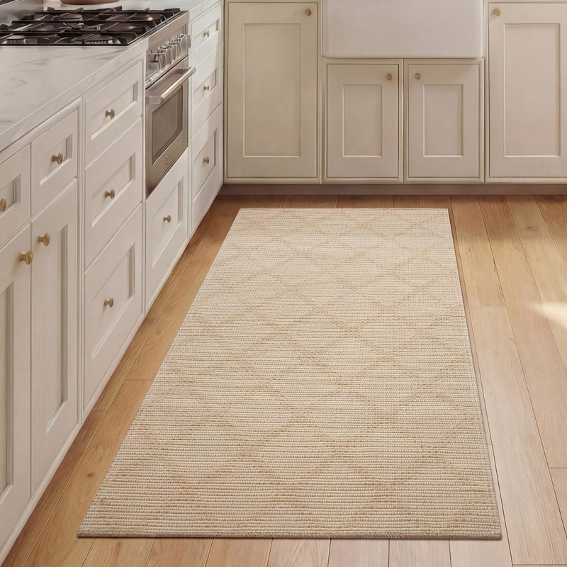 QiCaiJia 2x4 Entryway Area Rugs, Washable Kitchen Rug, Low-Pile Small