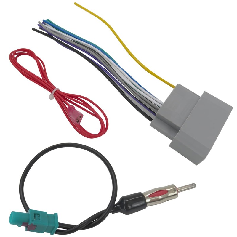 Car Stereo Wiring Harness Radio Wire with Antenna Adapter Connector