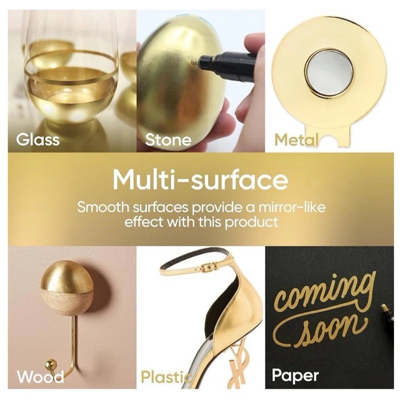 ZOET 2 SETS Liquid Gold Marker Paint Pens Outline/Fill Paper