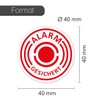 '10 Pieces Isecur® Stickers – Alarm, Alarmgesichert, 40 mm Diameter,