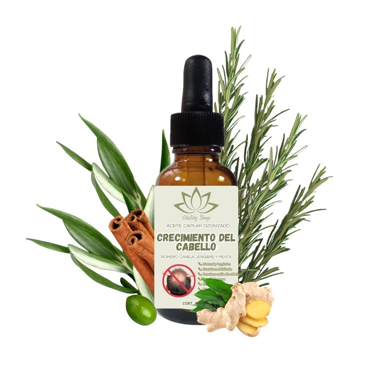 Aceite Capilar Ozonizado Romero Anti-caída de Cabello (30 ML)